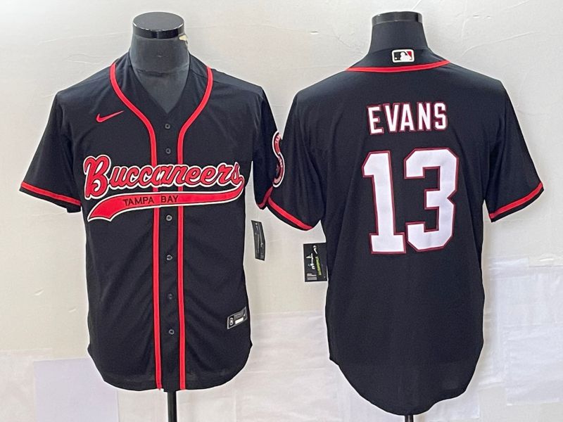 Men Tampa Bay Buccaneers #13 Evans Black Co Branding Nike Game NFL Jersey style 1